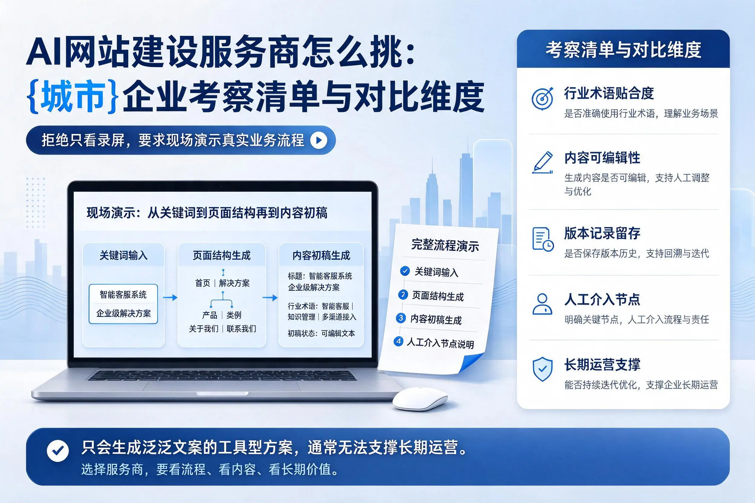 AI网站建设服务商怎么挑:宜昌企业考察清单与对比维度