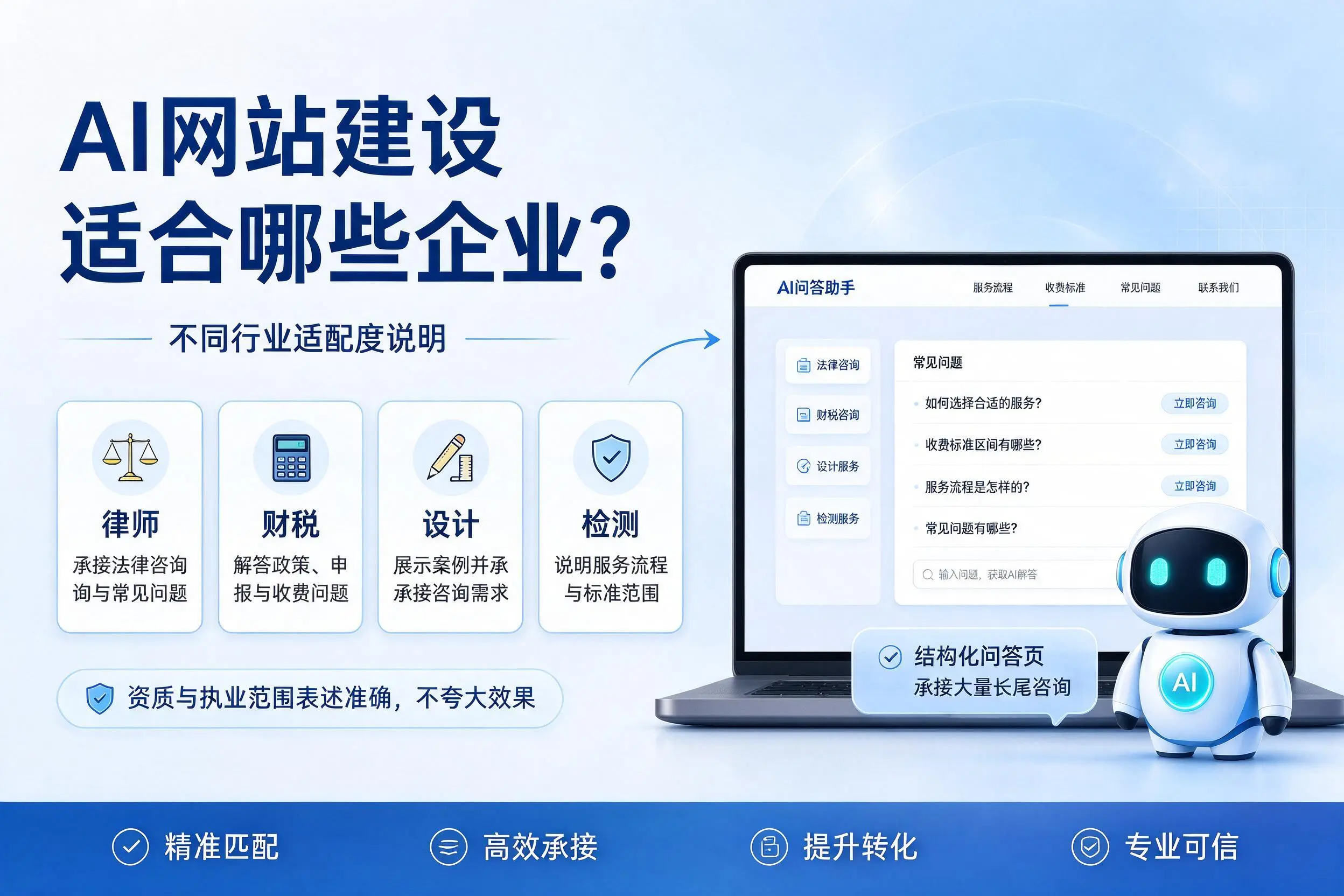 AI网站建设适合哪些企业?宜昌不同行业适配度说明